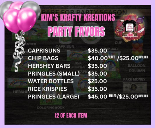Custom party favors