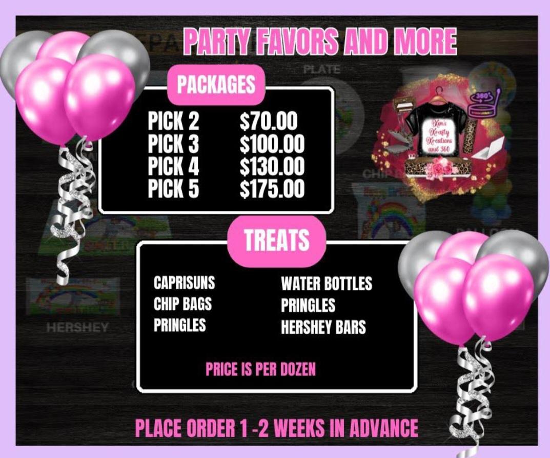 Custom party favors